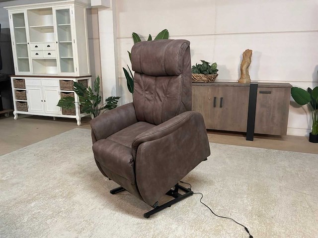 Brem electrische leren sta-op fauteuil - afbeelding 8 van  8