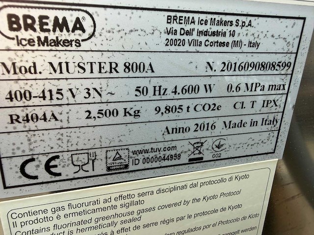 Brema - muster 800a - ijsmachine - afbeelding 7 van  7