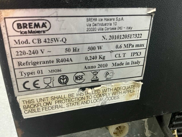 Brema cb425w-q ijsblokjesmachine - afbeelding 7 van  8