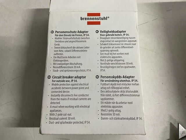 Brennenstuhl - aardlekschakelaar plug in (20x) - afbeelding 4 van  5
