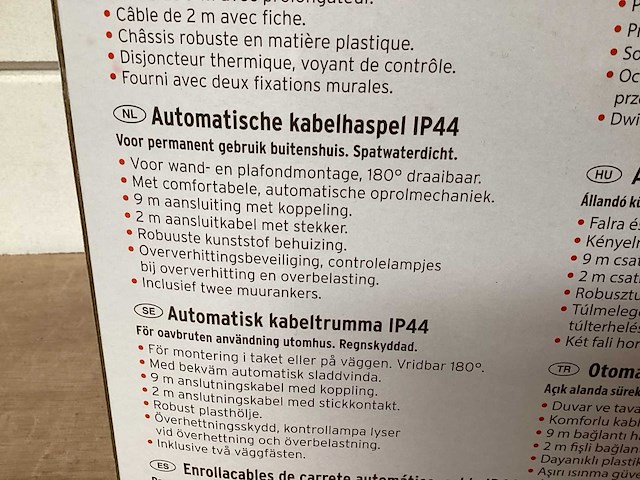 Brennenstuhl kabelhaspel automaat, ip44 - afbeelding 2 van  3