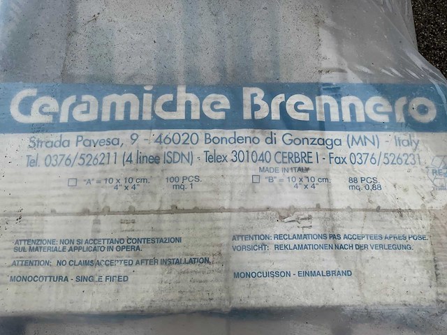 Brennero - 10x10cm - 33m2 - partij wandtegels - afbeelding 4 van  4
