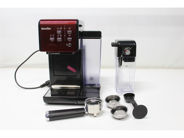 Breville primalatte ii koffie en espressomachine 19 bar geschikt voor koffiepoeder of pads zwart / rood - afbeelding 5 van  6