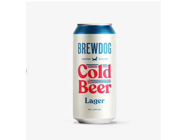 Brewdog cold beer (gluten free) 3.4% lager 4 pack (486x) - afbeelding 1 van  2