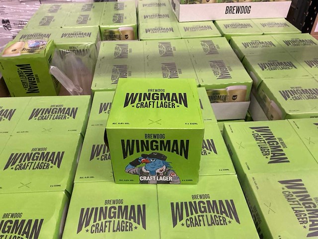 Brewdog wingman craft lager 4 pack (220x) - afbeelding 1 van  1