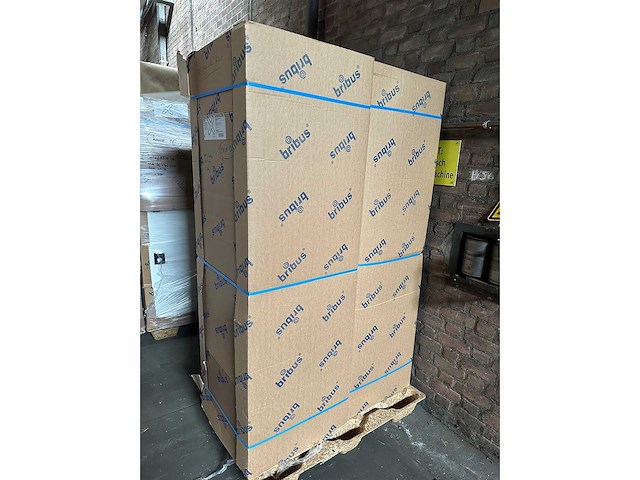 Bribus 2x hoge kasten (koel-vries/combitron) v.v. nis en deur, kleur w300 wit (nieuw in doos) - afbeelding 4 van  5