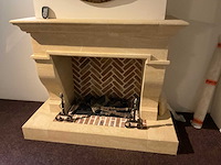 Bricolo natuurstenen schouw met open gashaard - afbeelding 3 van  6