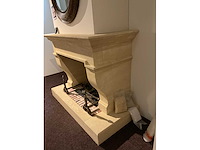 Bricolo natuurstenen schouw met open gashaard - afbeelding 4 van  6