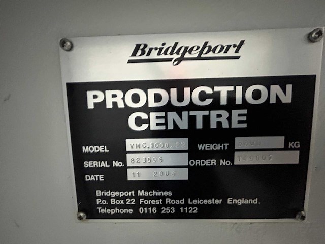 Bridgeport - 2004 - vmc 1000.22 - verticale machinecentra - afbeelding 16 van  18