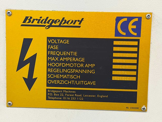 Bridgeport - vmc 1500 portal - portal milling machine - 1999 - afbeelding 7 van  7