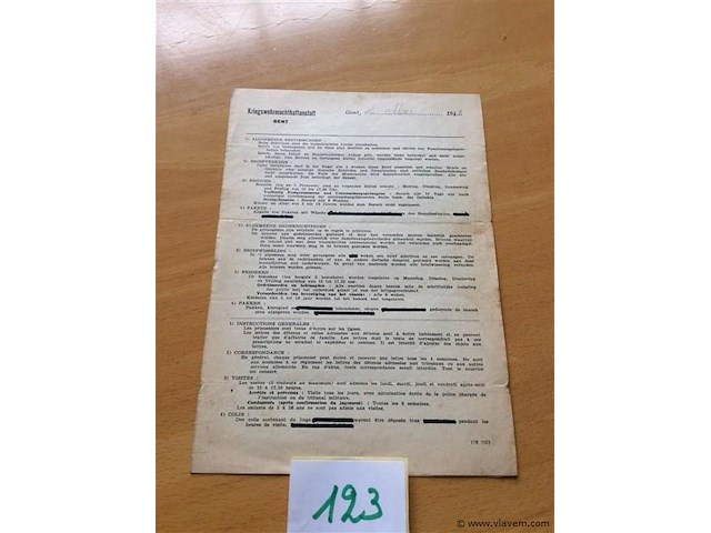 Brief 1943 gevangenis - afbeelding 1 van  2