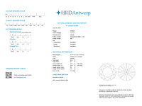 Briljant diamant 1.01 carat hrd gecertificeerd - afbeelding 3 van  4