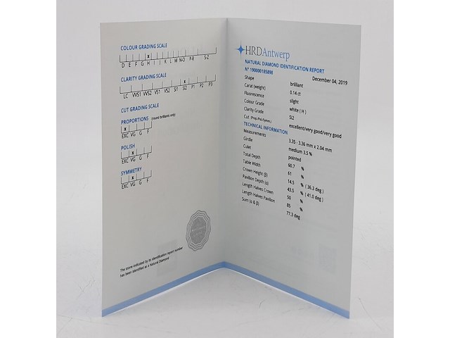 Briljant geslepen diamant, 0,14 karaats (si2) - afbeelding 5 van  8