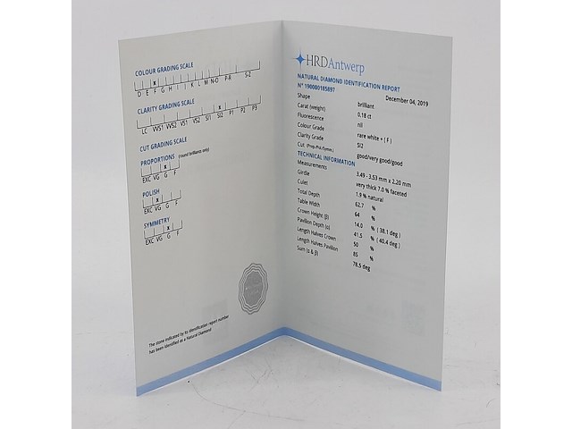 Briljant geslepen diamant, 0,18 karaats (si2) - afbeelding 5 van  6