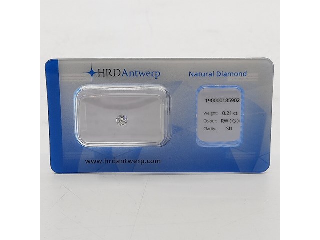 Briljant geslepen diamant, 0,21 karaats (si1) - afbeelding 1 van  8