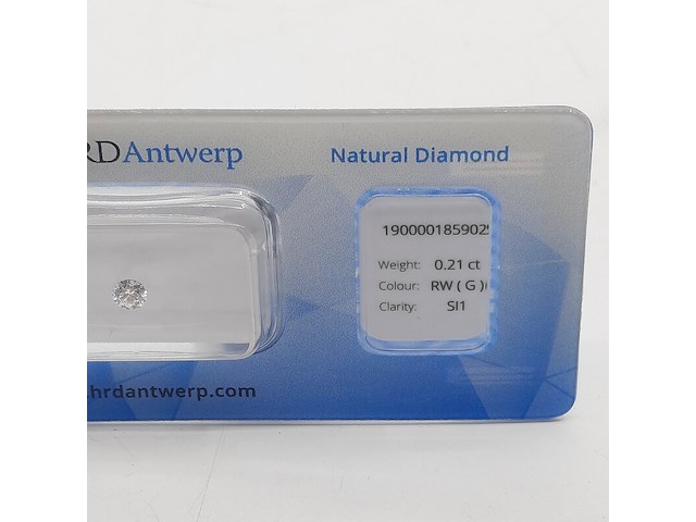 Briljant geslepen diamant, 0,21 karaats (si1) - afbeelding 3 van  8