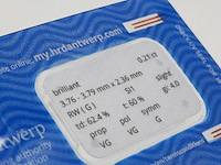 Briljant geslepen diamant, 0,21 karaats (si1) - afbeelding 4 van  8