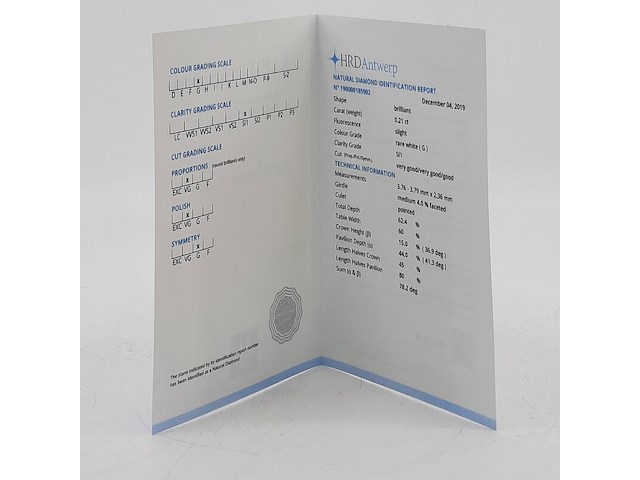 Briljant geslepen diamant, 0,21 karaats (si1) - afbeelding 5 van  8