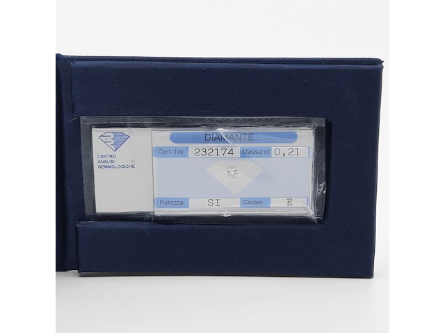 Briljant geslepen diamant, 0,21 kt si, e-f - afbeelding 2 van  9
