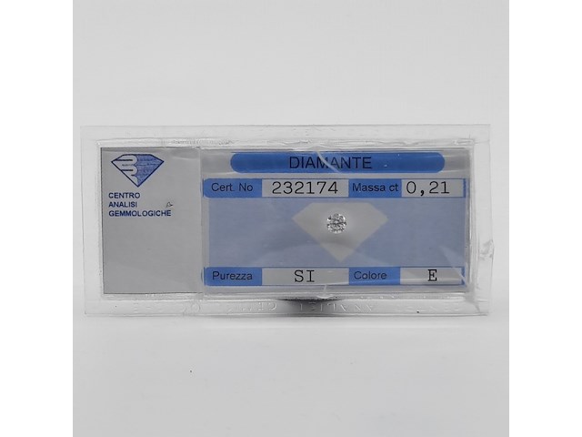 Briljant geslepen diamant, 0,21 kt si, e-f - afbeelding 9 van  9