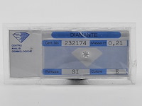 Briljant geslepen diamant, 0,21 kt si, e-f - afbeelding 9 van  9