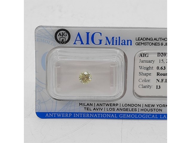 Briljant geslepen diamant, 0.63 karaats (p3) - afbeelding 2 van  9