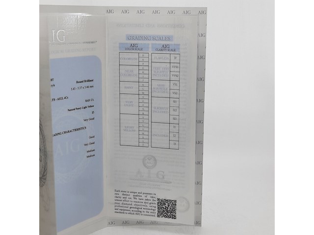 Briljant geslepen diamant, 0.63 karaats (p3) - afbeelding 7 van  9