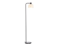 Brilliant casto vloerlamp e27 glas amber zwart - afbeelding 1 van  1