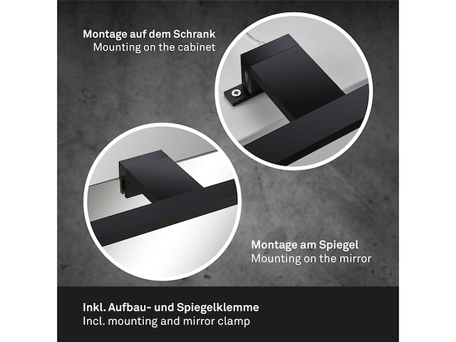 Briloner dun led spiegellamp spiegelverlichting badkamer neutral wit licht - afbeelding 3 van  5