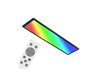 Briloner led plafondlamp met rgb &cct dimbaar met afstandsbediening zwart - afbeelding 1 van  1