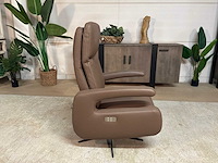 Brim electrische leren relax fauteuil - afbeelding 8 van  10