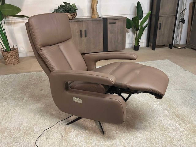 Brim electrische leren relax fauteuil - afbeelding 10 van  10
