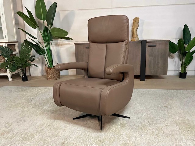 Brim electrische leren relax fauteuil - afbeelding 1 van  10