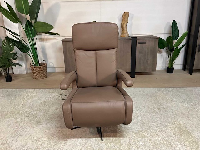 Brim electrische leren relax fauteuil - afbeelding 5 van  10