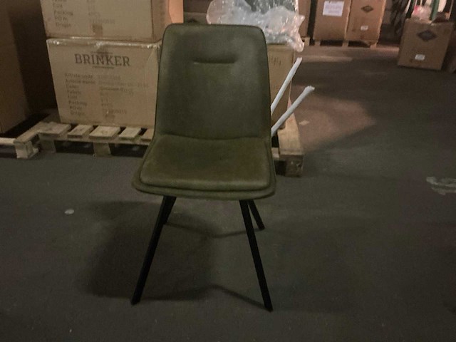 Brinker dc-2110 moss eetkamerstoel (6x) - afbeelding 2 van  5