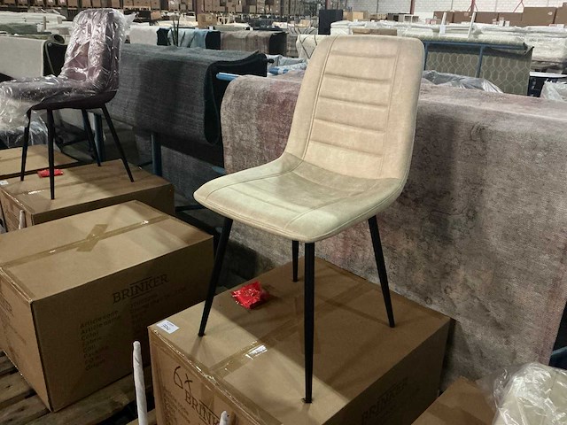 Brinker dc-2155 beige eetkamerstoel (4x) - afbeelding 1 van  5