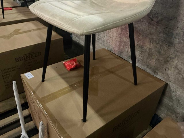 Brinker dc-2155 beige eetkamerstoel (4x) - afbeelding 3 van  5