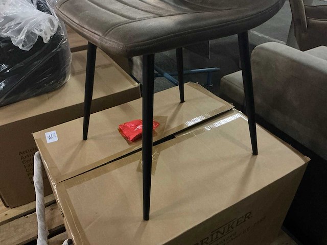 Brinker dc-2155 brown eetkamerstoel (4x) - afbeelding 3 van  4