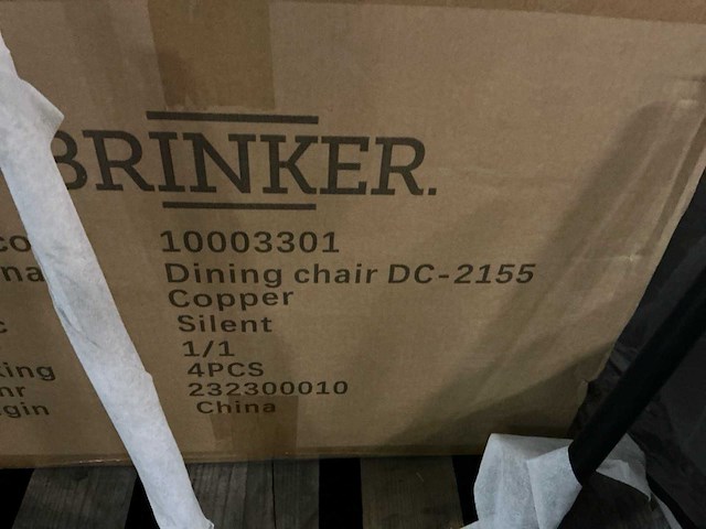Brinker dc-2155 copper eetkamerstoel (6x) - afbeelding 5 van  5