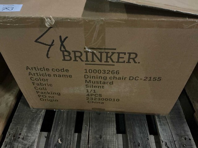 Brinker dc-2155 eetkamerstoel (4x) - afbeelding 5 van  5