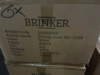 Brinker dc-2155 moss eetkamerstoel (6x) - afbeelding 4 van  4