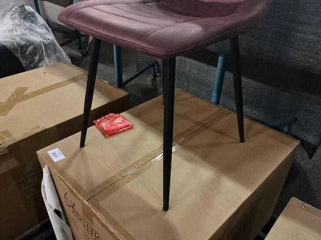 Brinker dc-2155 winered eetkamerstoel (4x) - afbeelding 3 van  5