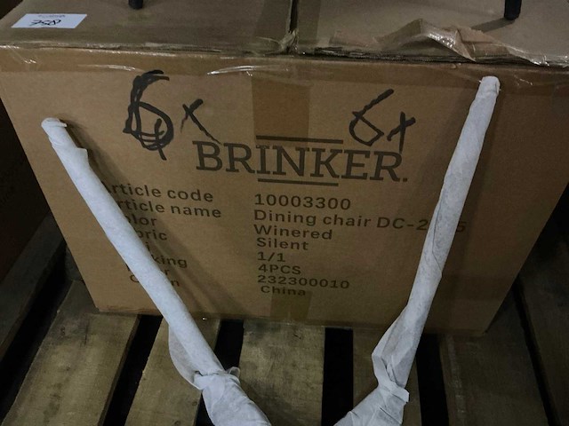 Brinker dc-2155 winered eetkamerstoel (6x) - afbeelding 5 van  5