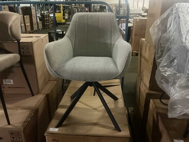Brinker lisbon dining chair ashgrey draaibaar eetkamerstoel (2x) - afbeelding 2 van  4