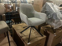 Brinker lisbon dining chair ashgrey draaibaar eetkamerstoel (2x) - afbeelding 3 van  4