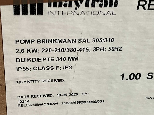 Brinkman sal 305/350 dompelpomp - afbeelding 3 van  3
