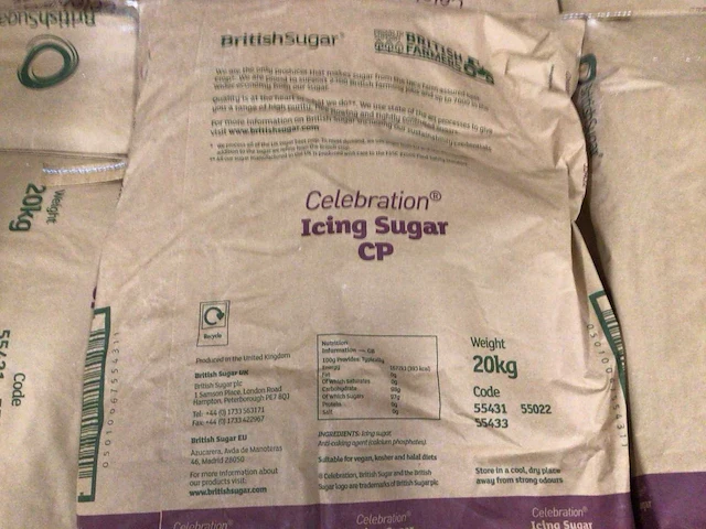 British sugar poedersuiker extra fijn 20kg (40x) - afbeelding 2 van  3