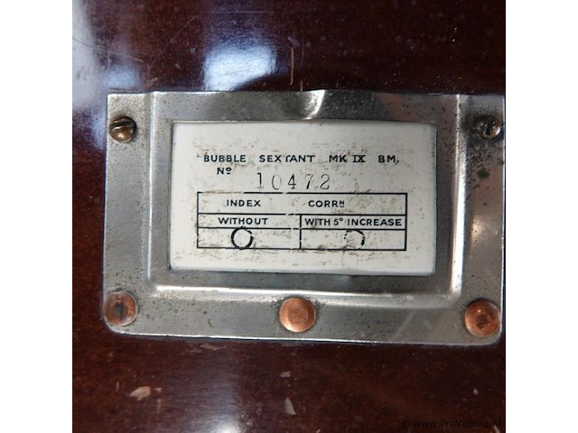 Britse militaire "mark ix" bubbelsextant, circa 1943. nr.10472 - afbeelding 5 van  5