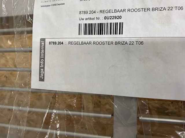 Briza 22 t06 regelbaar rooster (2x) - afbeelding 3 van  3