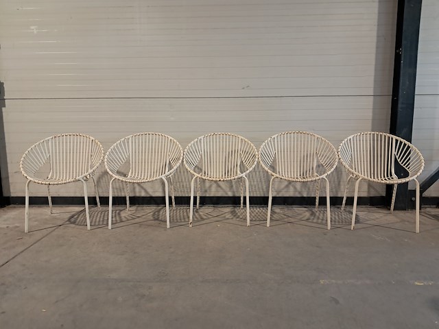Brocant smeedijzeren sierhekwerk & stoelen - afbeelding 13 van  13